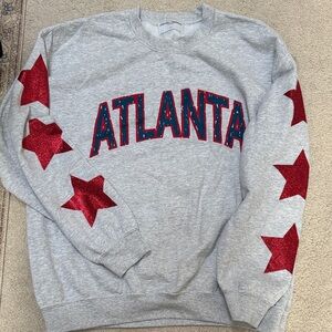 Gray and Red Star Sweater